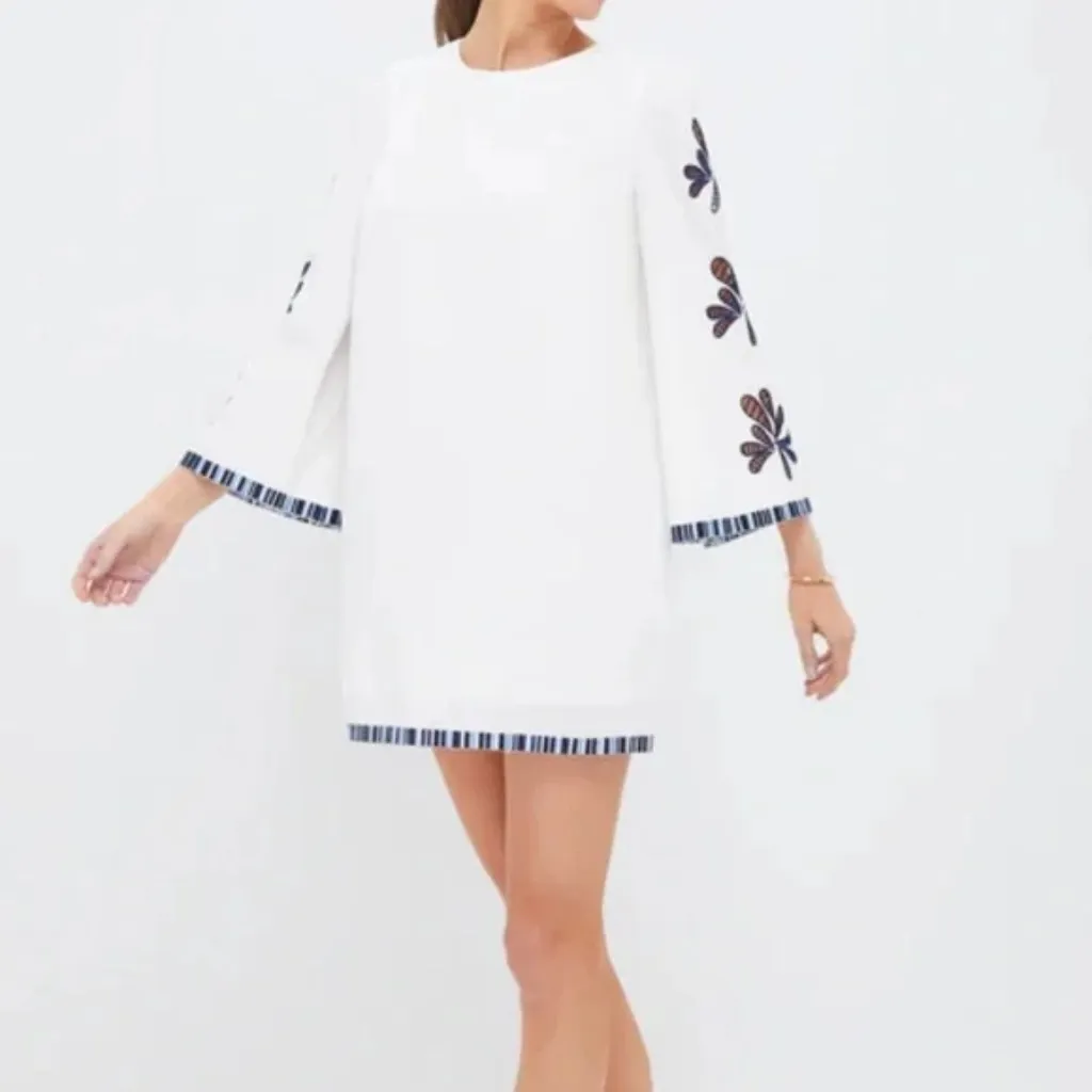 Tuckernuck Hyacinth House White & Blue Embroidery Atlantic Mini Dress/ XS - Image 4