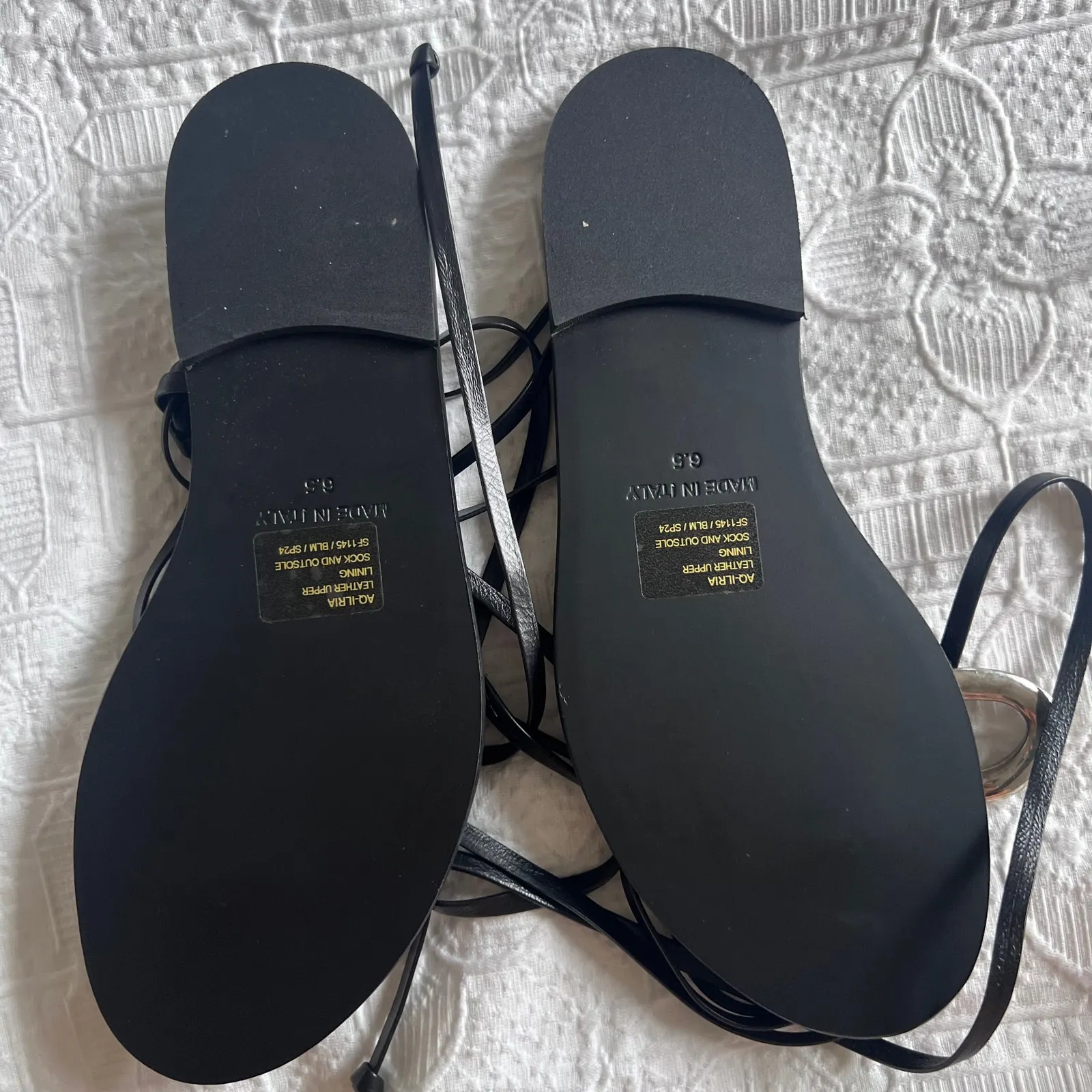 Aqua x Liat Baruch Ilria Ankle Tie Strappy Thong Sandals Womens Size 6.5 - Image 5