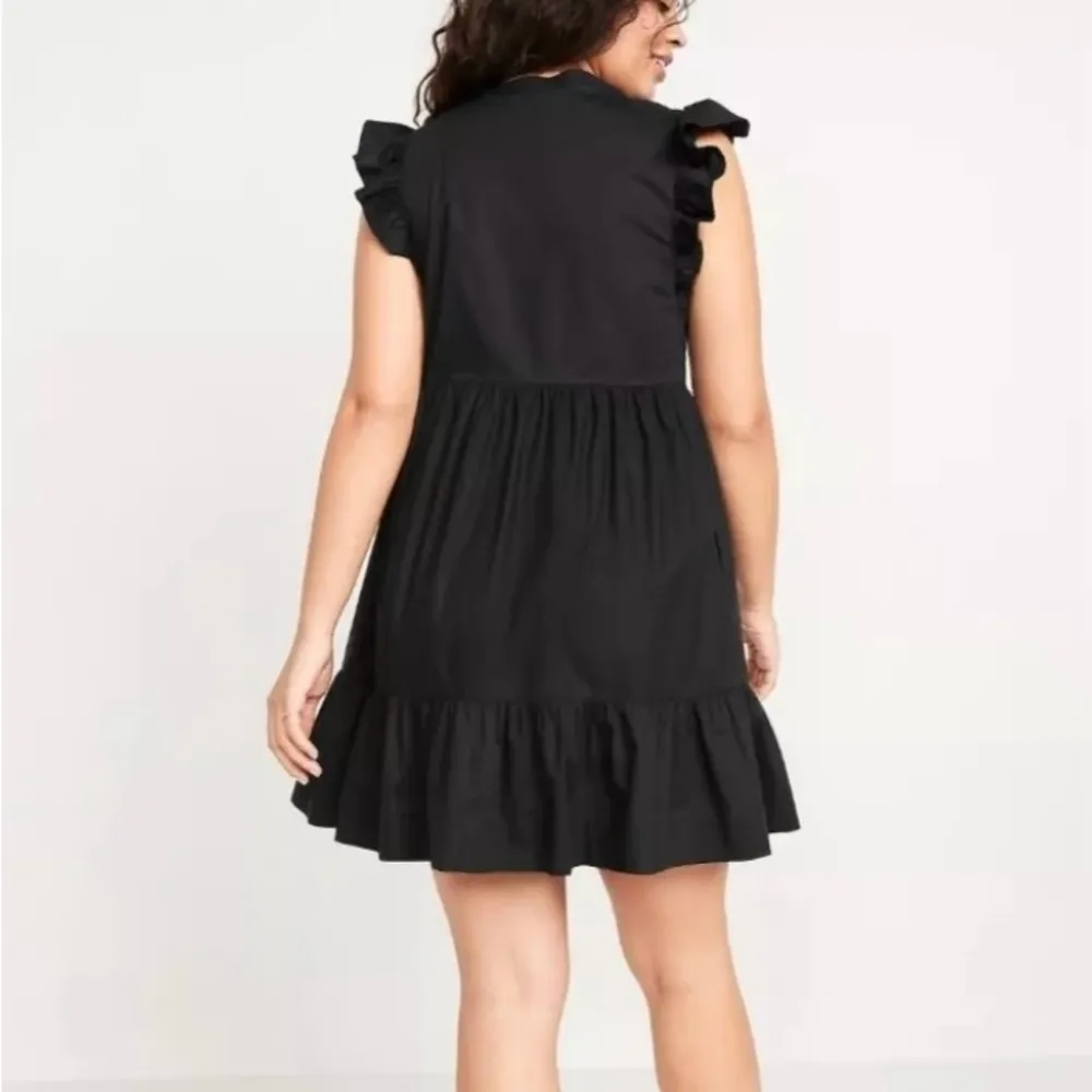 Ruffle-Sleeve Cotton-Poplin Mini Shift
Dress - Image 2
