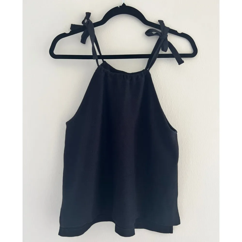 Madewell Tie-shoulder Tank Top Size XS Black - Image 4