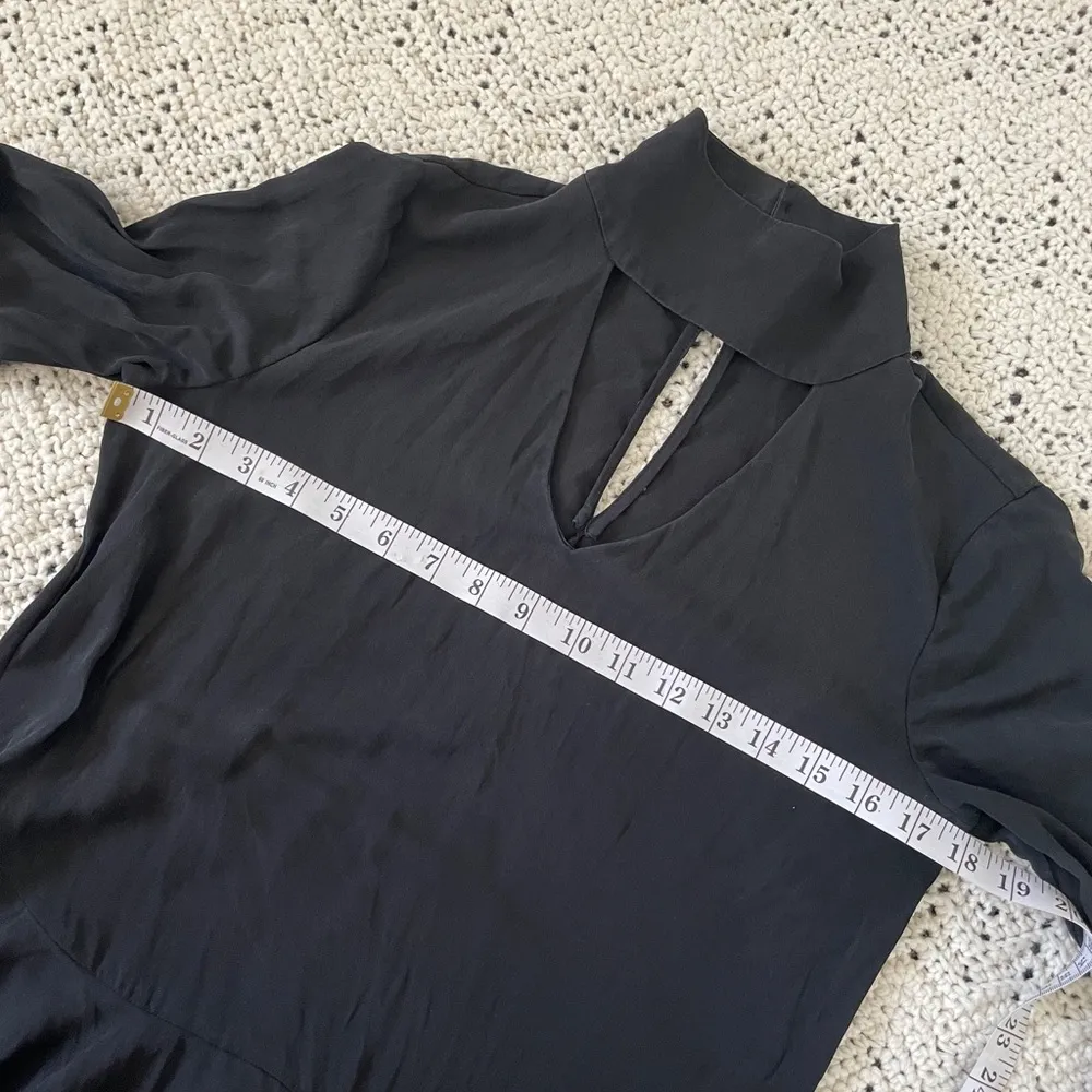 Diane Von Furstenberg Kalesta 100% Silk Peplum Blouse Black (Size 6) office work - Image 5