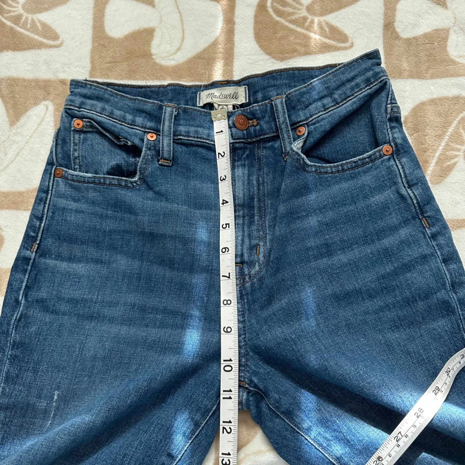 Madewell High Rise Slim Crop Boyjean‎ Jeans Medium Wash Size 26 - Image 8