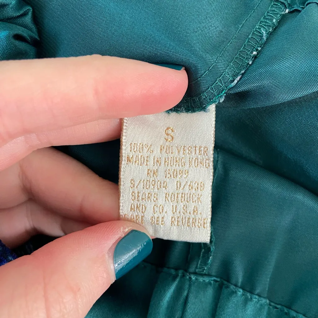 Women’s satin dark green purple elastic pull on comfy pajama‎ pants bundle small - Image 8