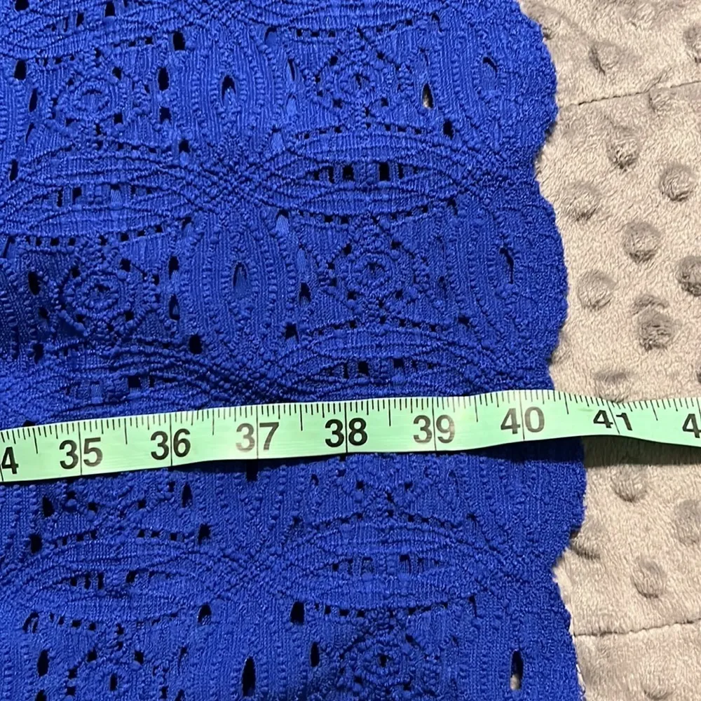 RONNI NICOLE women's size 16W cold shoulder dress cobalt blue sheath lined flaw - Image 6