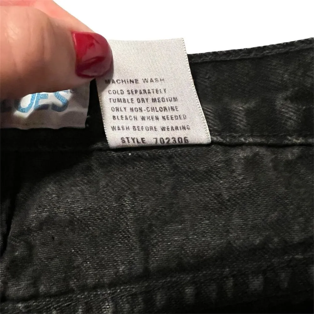 Vintage 90s L.A. Blues Women's Plus Size 18 Black Relaxed Denim Jeans - Image 9