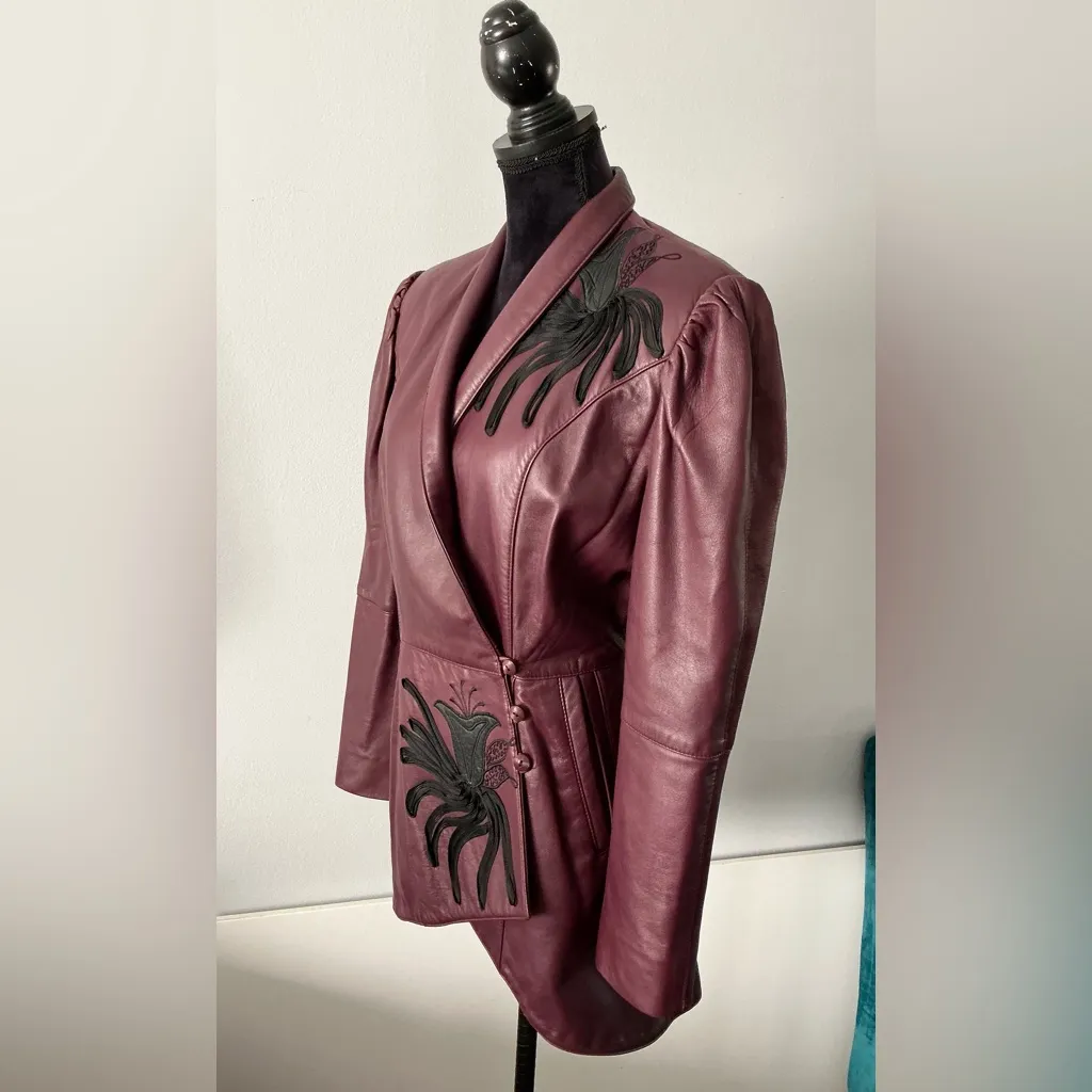 Dressy leather jacket 🌹🌹 Size M - Image 2