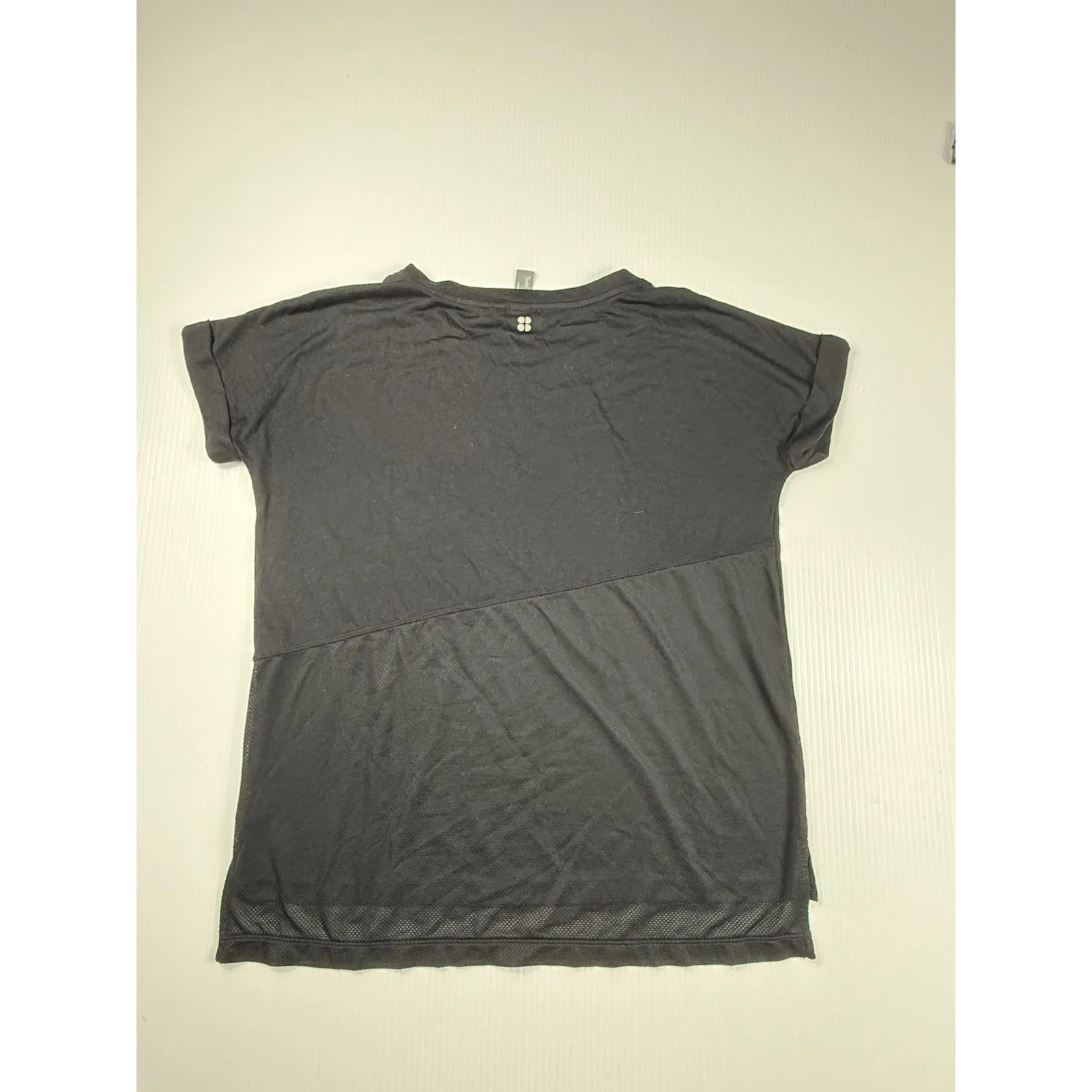 Sweaty Betty Workout Top Mesh Hem Athletic T-Shirt Activewear Black Size S‎ - Image 5