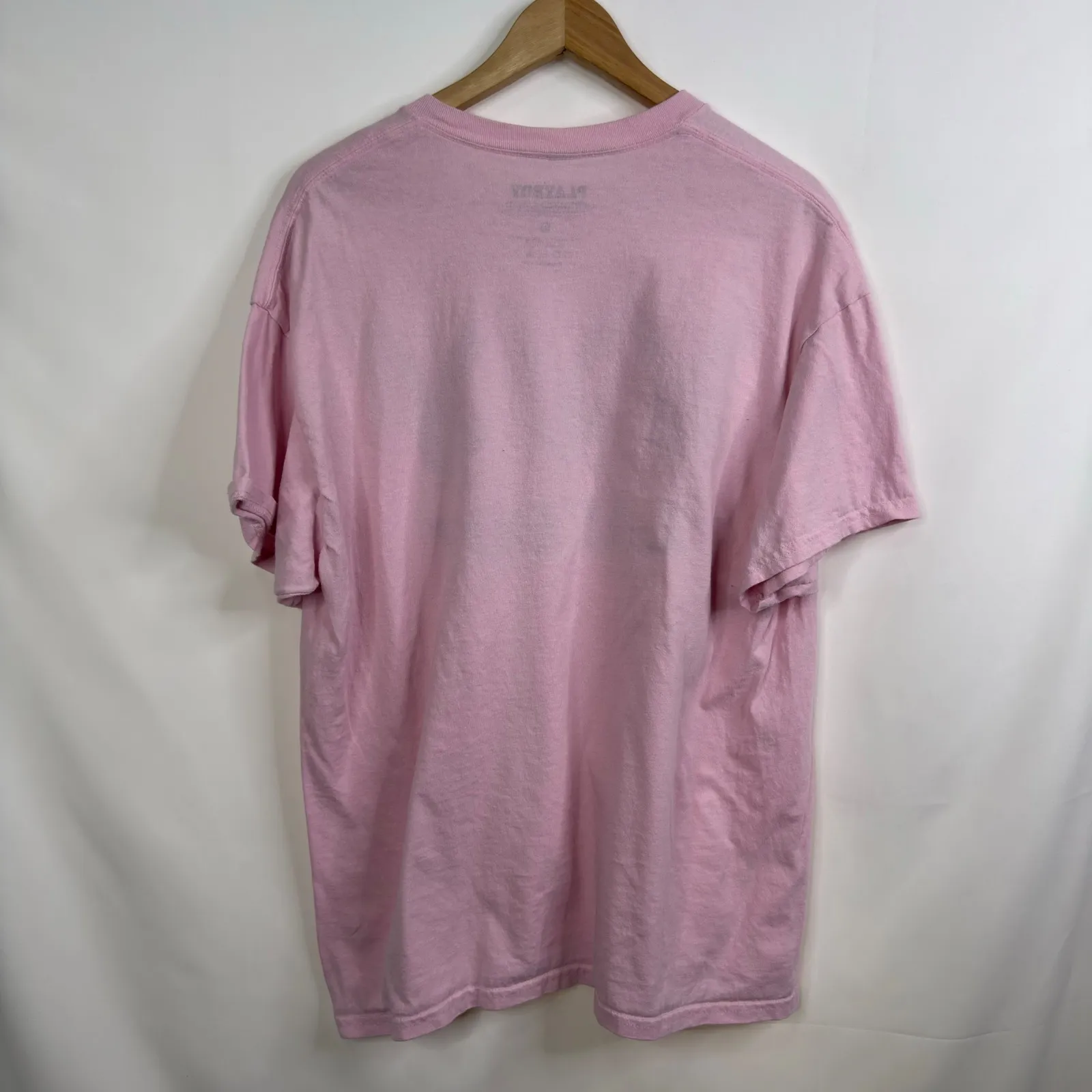 Playboy Bunny Logo T Shirt Pink Womens Size XL Graphic Tee Casual - Image 5