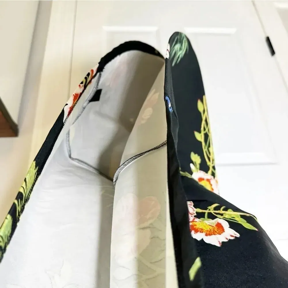 ASOS Sleeveless Black Floral Scuba Skater Dress Low Back Midi Dress UK6 US2‎ - Image 5