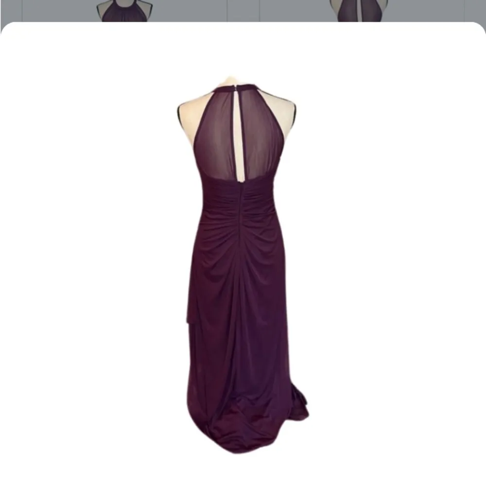 David's Bridal Mesh Illusion Halter Dress - Image 2