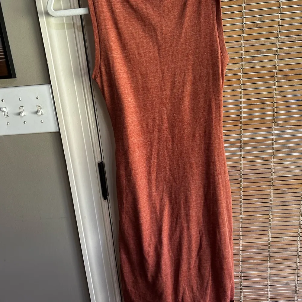 Leith   Tank Dress Size XS Salmon Gathered Fitted Dress - Image 3