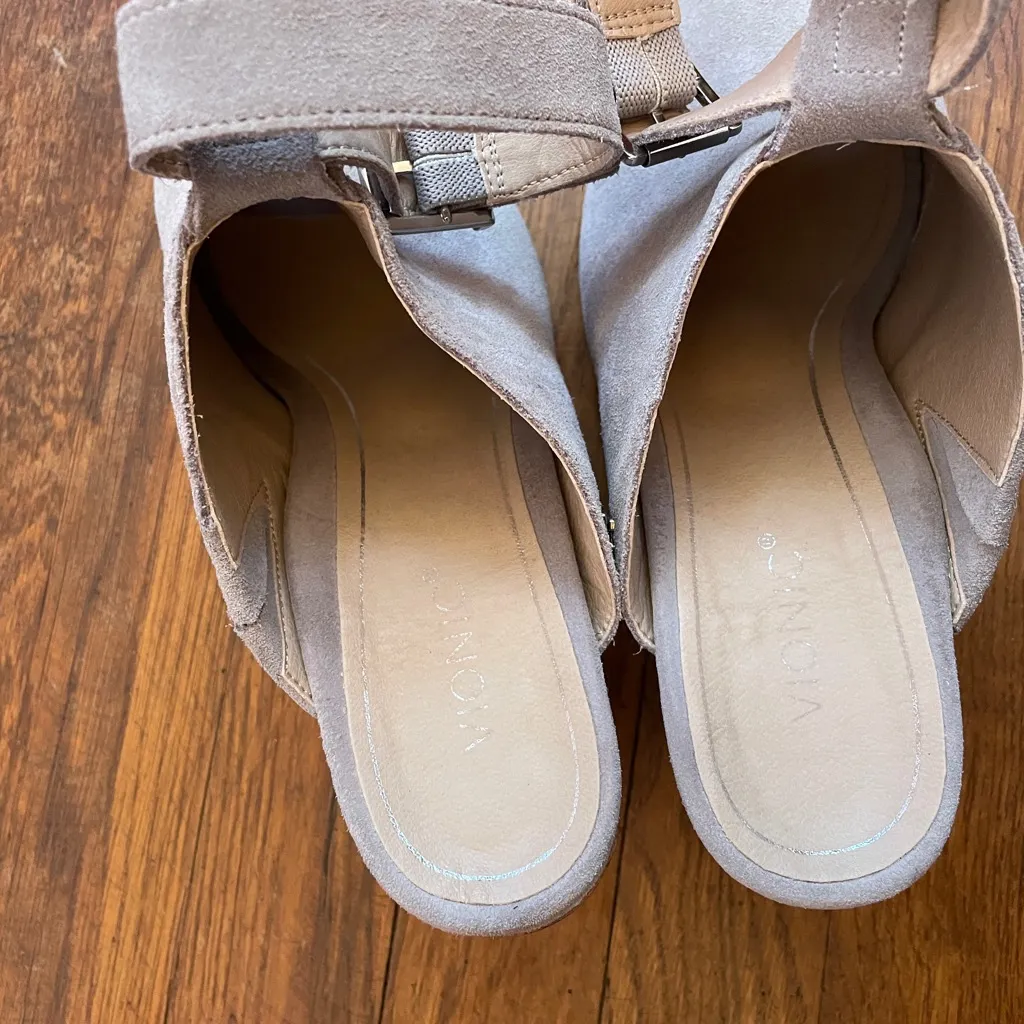 Vionic Perk Kaia Ankle Strap Gray Suede Heeled Sandals - Sz 9.5 🧡🎀 - Image 9