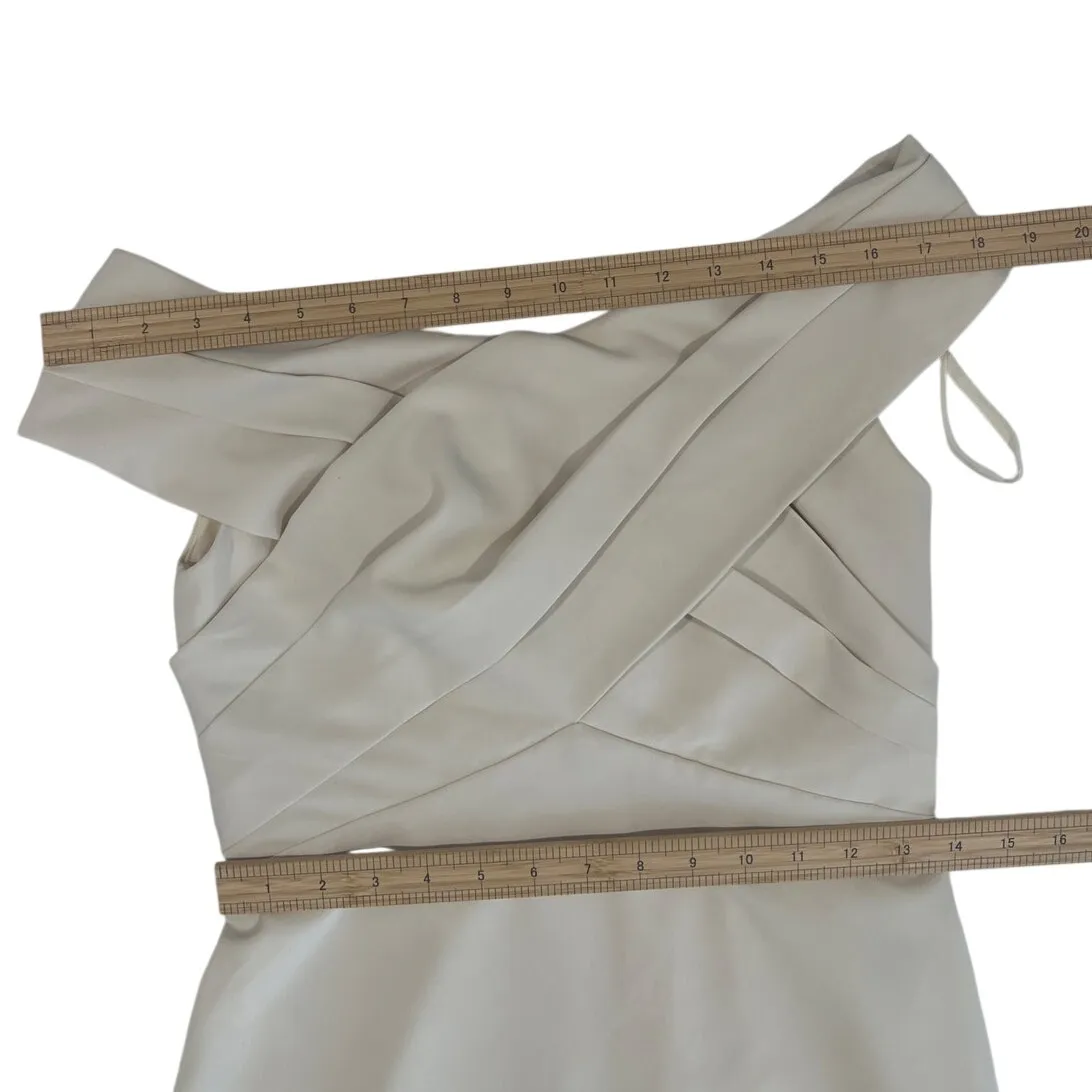 Ralph Lauren Black Label Ivory Fully Lined Dress Women's Size 2 Crepe Cocktail - Image 7