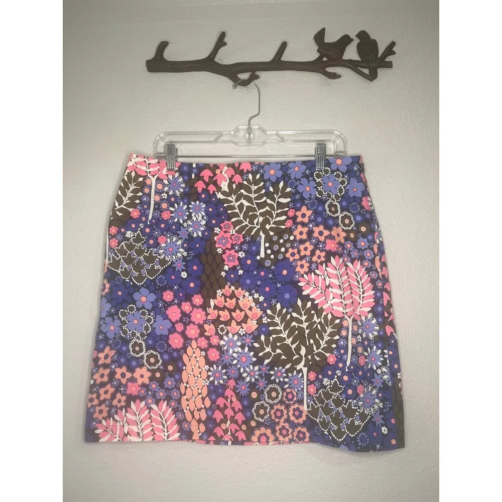 Talbots stretch cotton floral skirt 10 - Image 2
