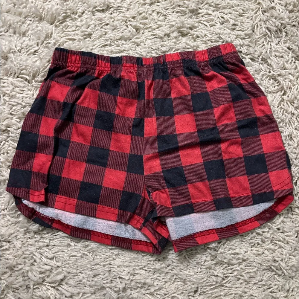 Ekouaer Red & Black Sleepwear Short Set Size S K42 - Image 3