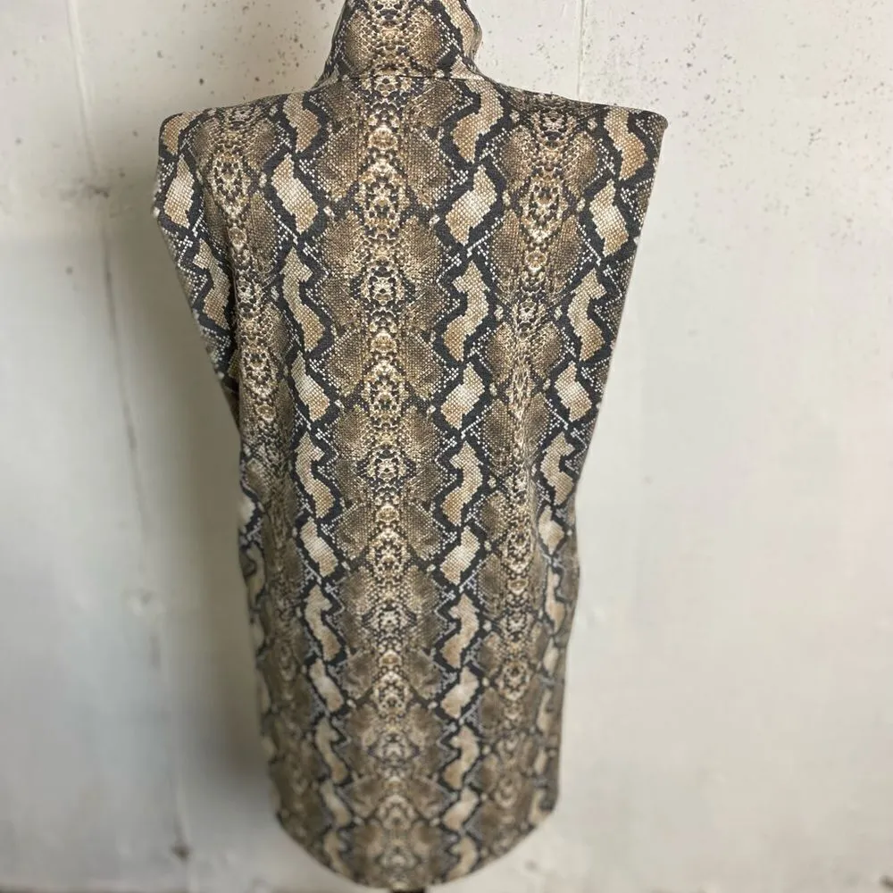 #138 WATERMELON Snake Print 90’s Mini Dress Brown - Image 4