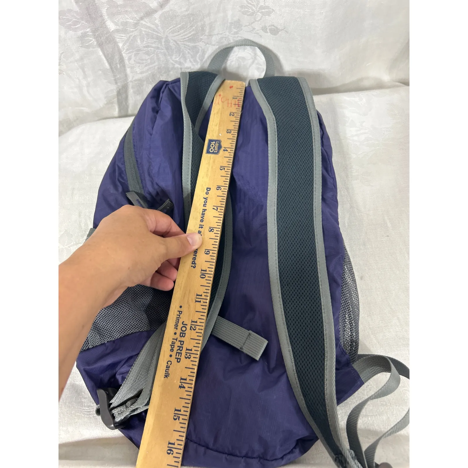 New Outlander Backpack Purple Small Nylon Zip Pockets Hiking Packable - Image 5