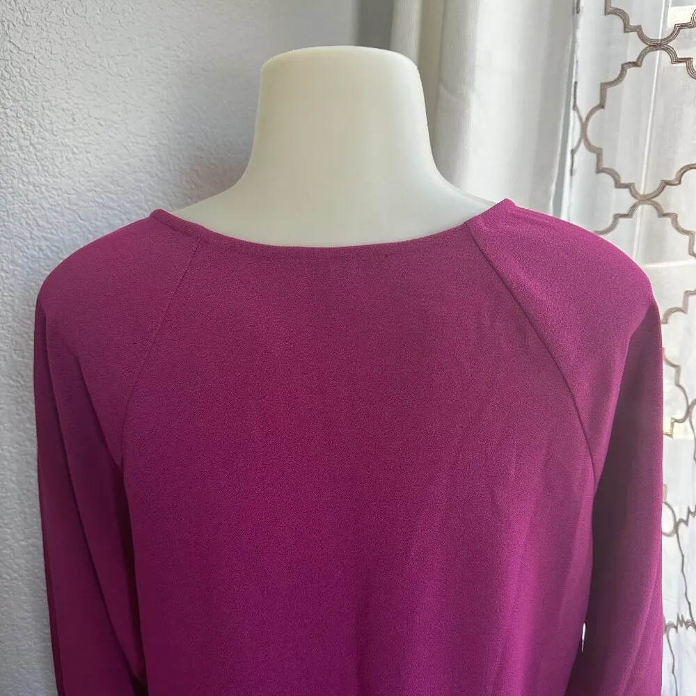 Nine West Womens Smocked Sleeve Shift Dress Size M - Image 4