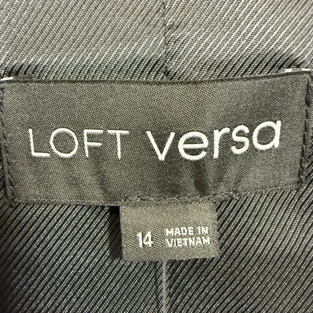 NWT LOFT‎ Versa Seasonless Stretch Double Breasted Blazer Black 14 - Image 4