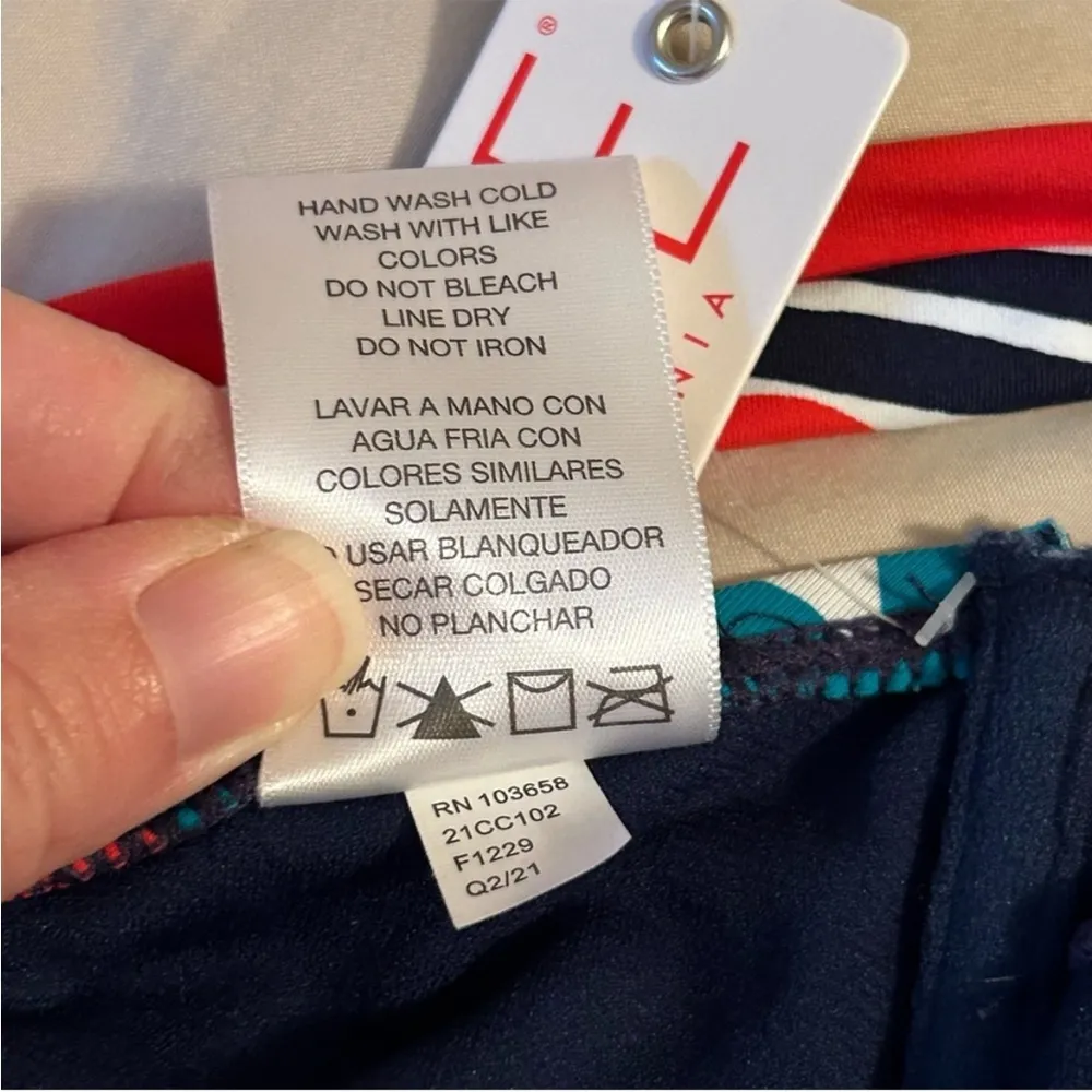 Cole Of California 2 Piece Bikini High Cut Bottom Twist Underwire Top Womens 14 Red - Image 12