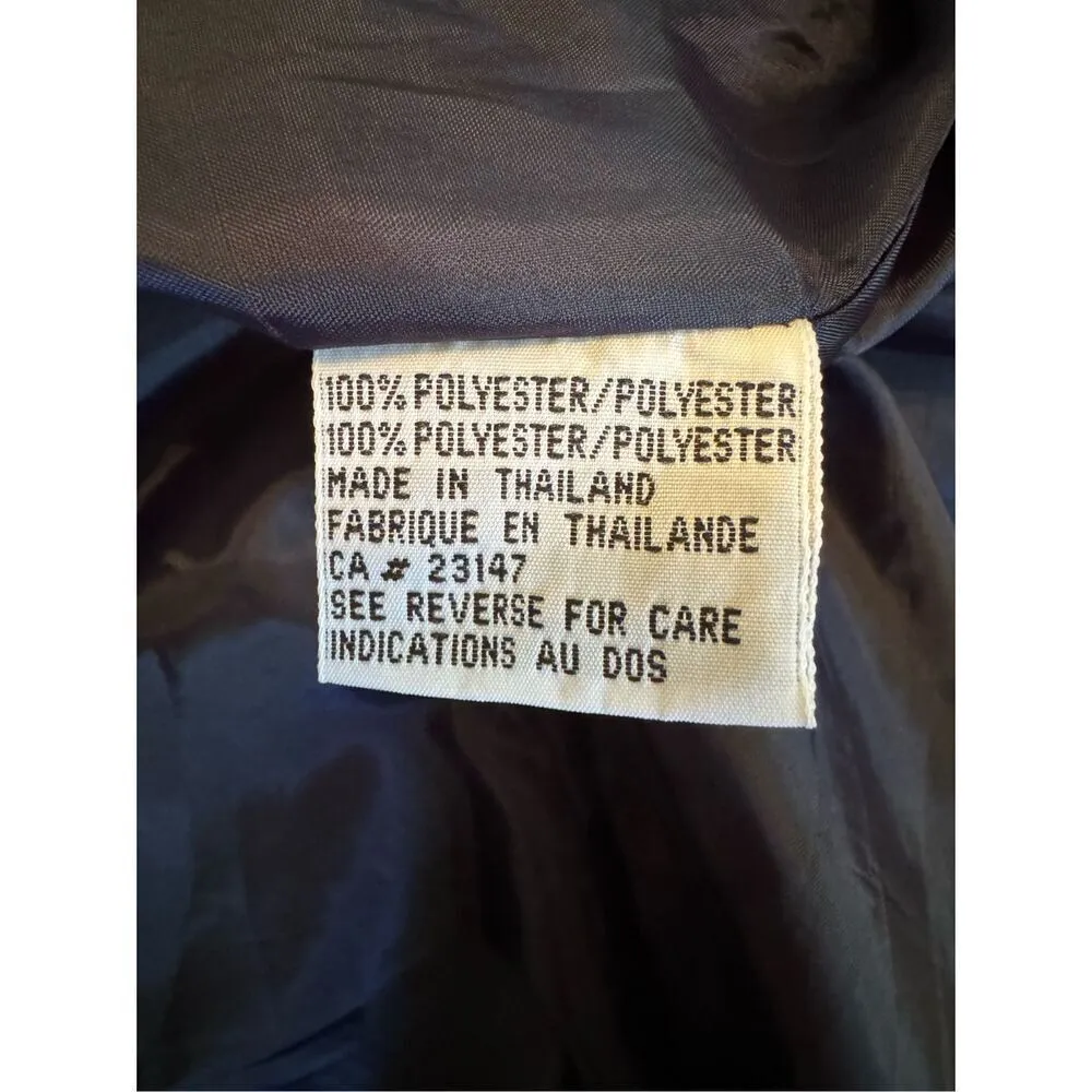 Vintage Talbots Navy Blue Full Length Trench Coat with belt 4 - Image 14