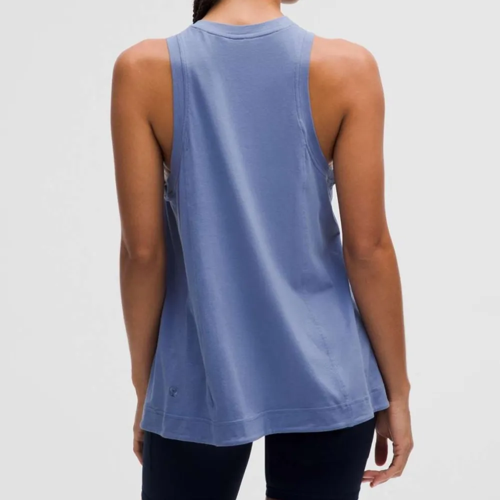 Lululemon Long Cotton Crewneck Tank Top size XS in water drop - Image 2