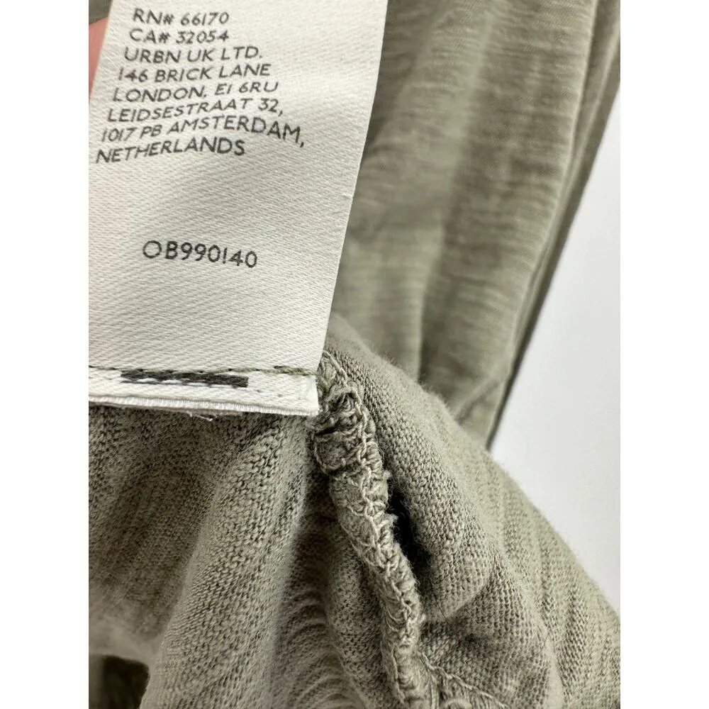 We The Free Arden Extra Long Cotton Top In Washed Army Long Sleeve Women XS - Image 9