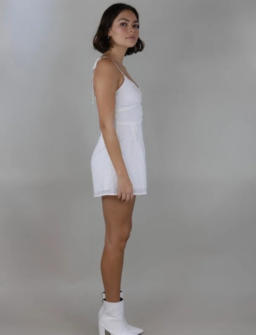 Cloud Ten White Eyelet Romper - Image 10