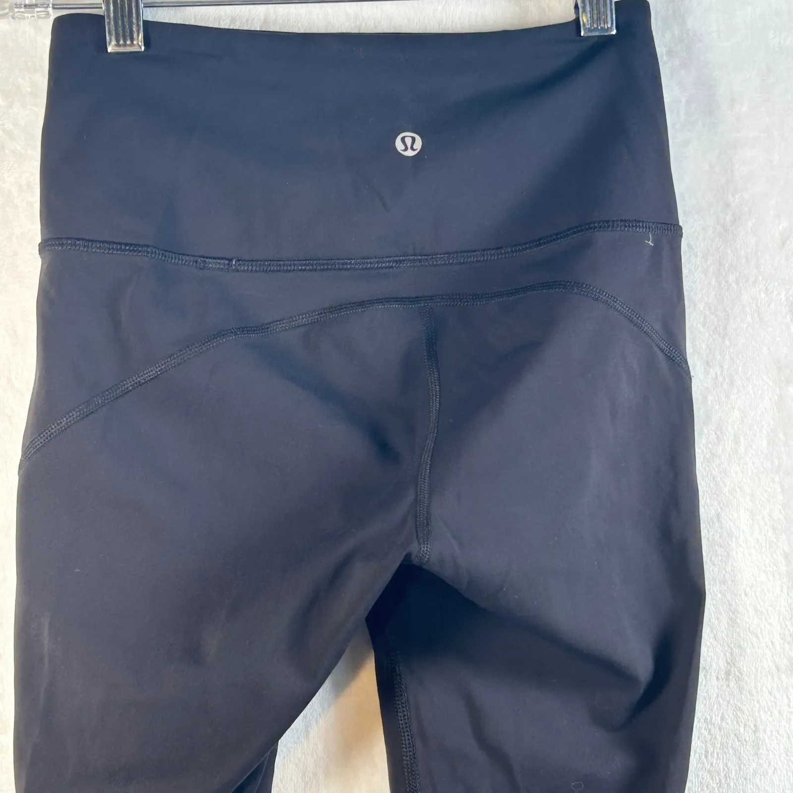 Lululemon Align High Rise Crop Flare Leggings Black Size 4 Perforated Detail - Image 6