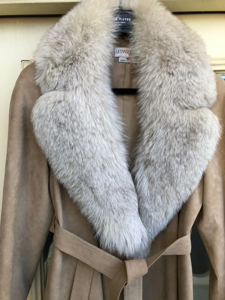 Fox Fur And Suede Coat - Image 2