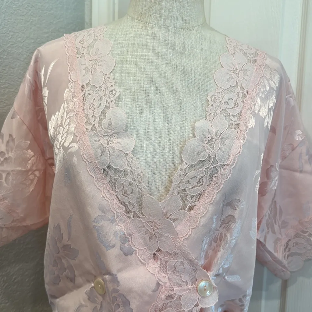 Vintage Victoria secret 1970s / 80s label lace trim sleep blouse coquette style - Image 12