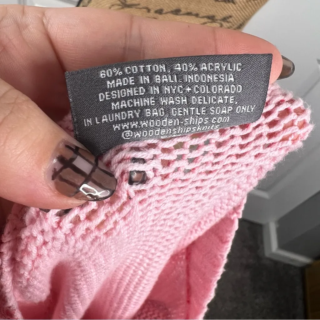 Sz S/M Wooden Ships NWOT $135 MSRP  Pink Tie Dye Sweater - Image 7