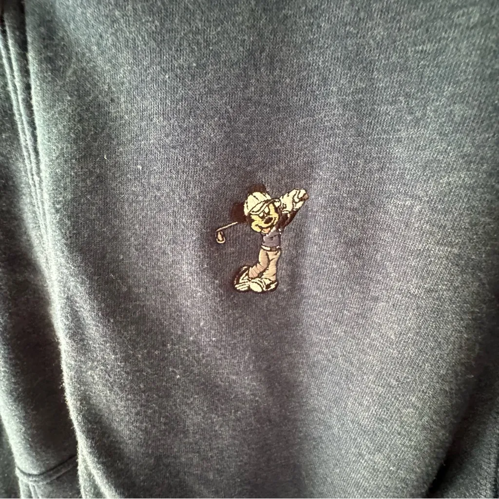 Disney Chatham Fleece Disney Golf Charcoal Navy Gray Hoodie - Image 2