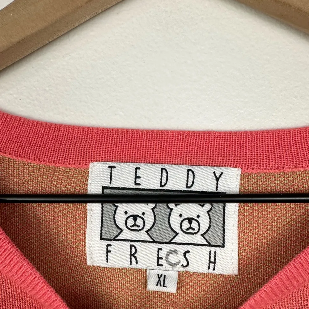 TEDDY FRESH "Revenge of the Ted" Pink Lightweight Sweater Unisex Sz XL - Image 4