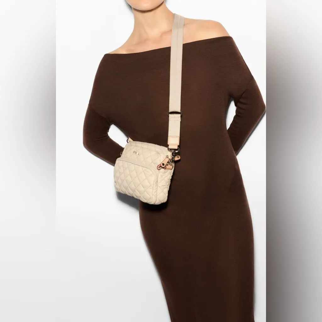 NWOT Nordstrom MZ WallaceSmall Metro Quilted Nylon Camera Bag In Buff - Image 2