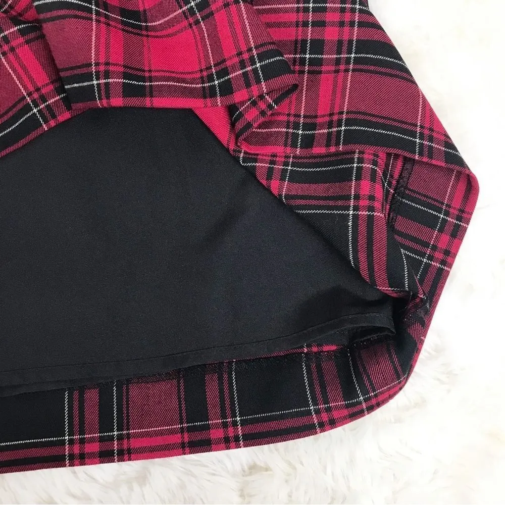 New CECE Red Black Plaid Pencil Skirt Knee Length Career Office Plus Size 22W‎ - Image 6