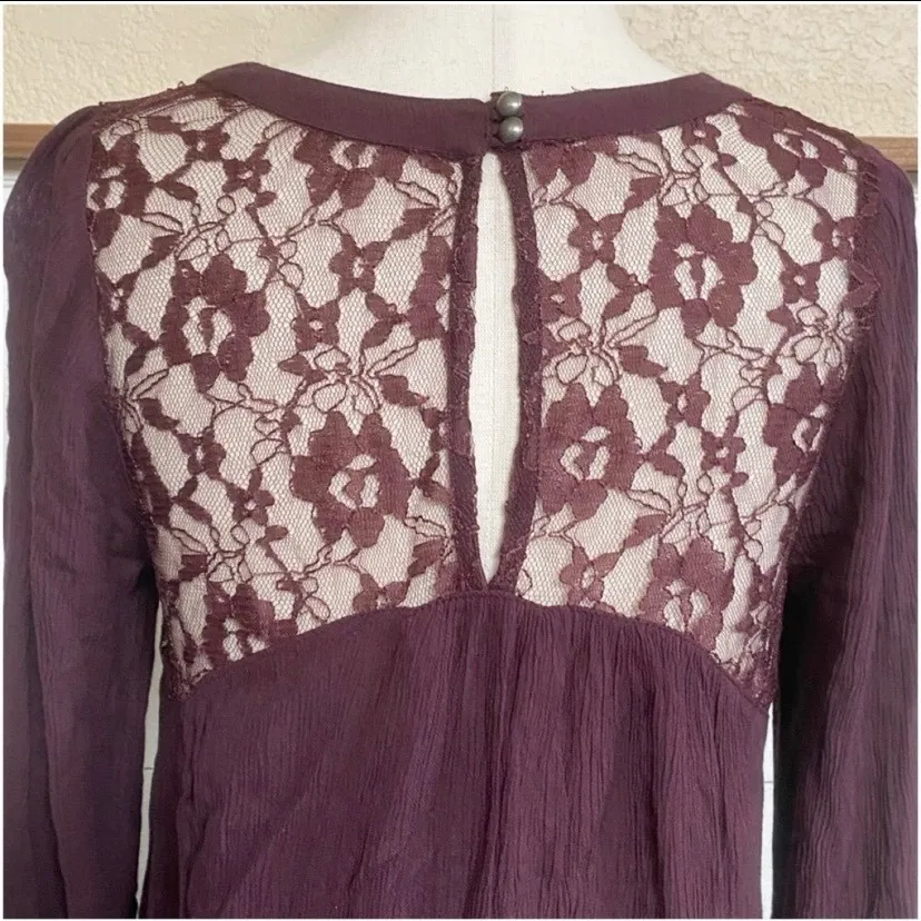 Patrons of Peace Lace Detail Bell Sleeve Flowy Tunic Top New XS NWT - Image 8