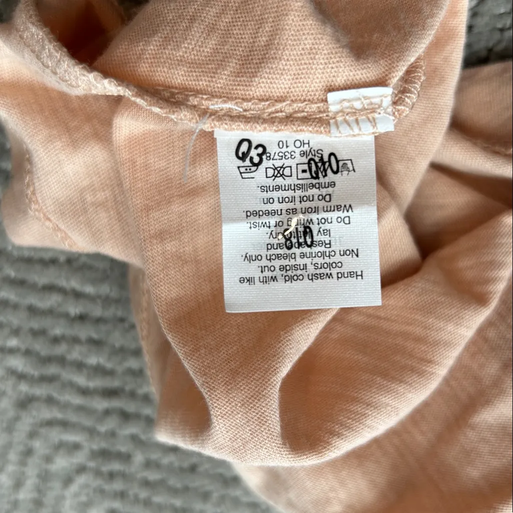 J.Crew Beaded Ruffle Tank Top Blush Pink Size M - Image 7