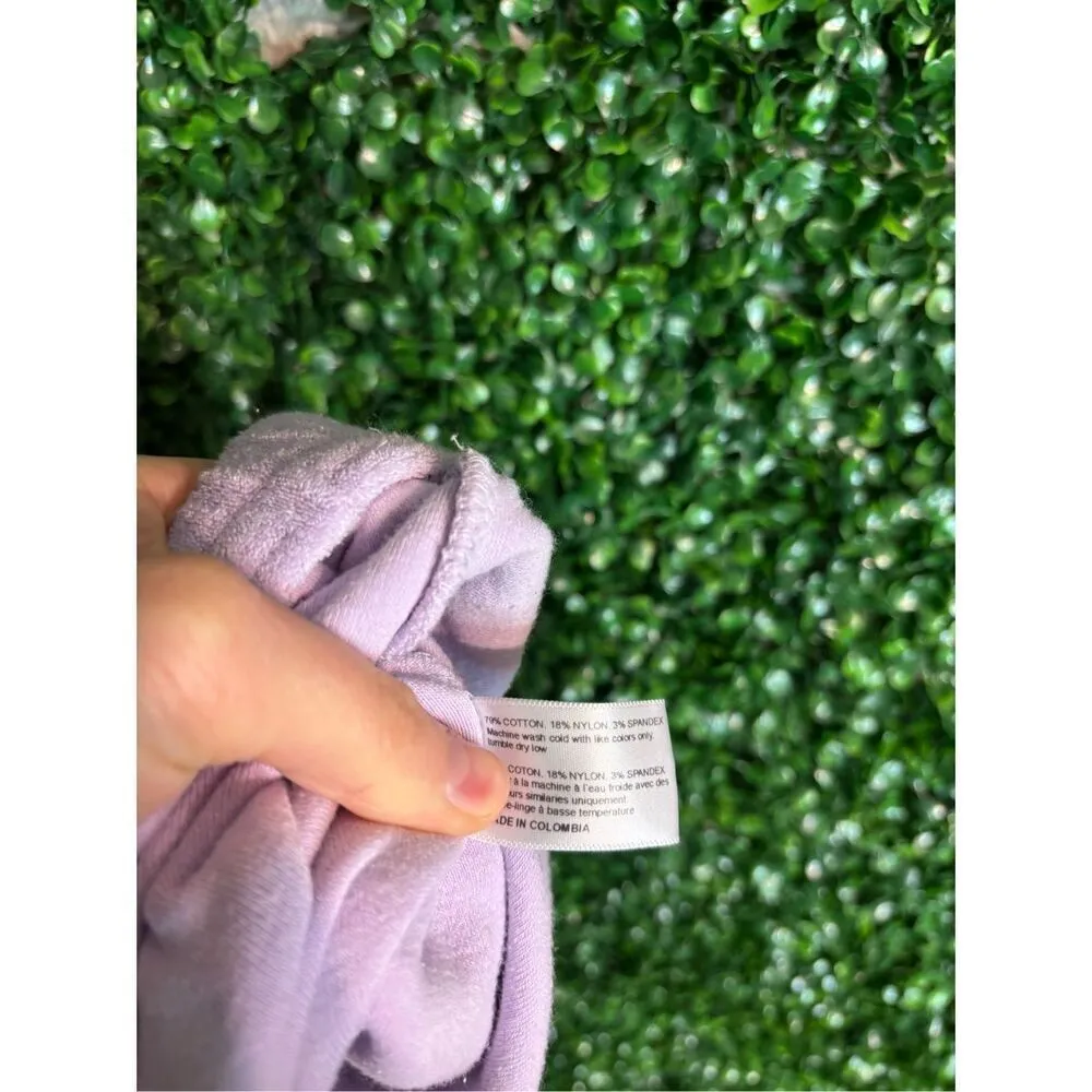 Frankie’s Bikinis Purple Terry Cloth Shorts Sz Medium - Image 4