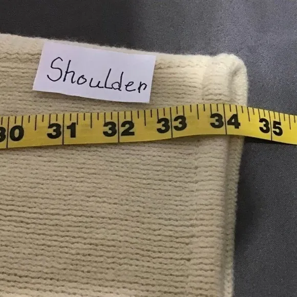 Foreign Exchange‎ pale yellow Batwing knit slouchy oversized wrap cardigan READ Size M - Image 6