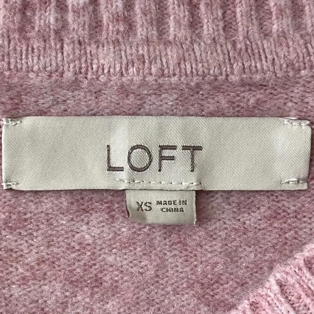 LOFT Cat Mama Crew Neck Pullover Sweater Size XS Novelty Pink‎ - Image 5