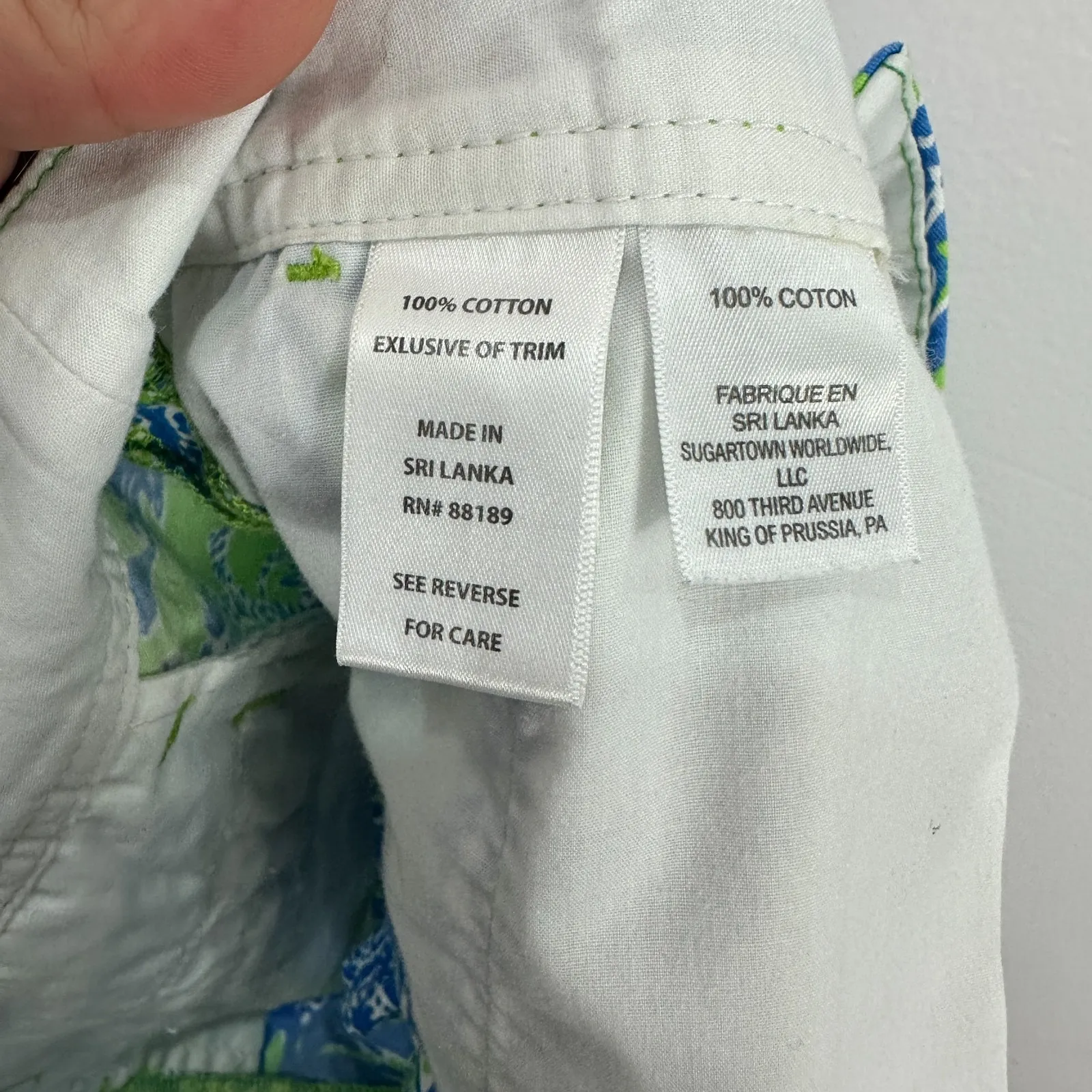 Lilly Pulitzer Shorts Womens 00 Walsh Blue Green Preppy Coastal Beach Tropical - Image 7