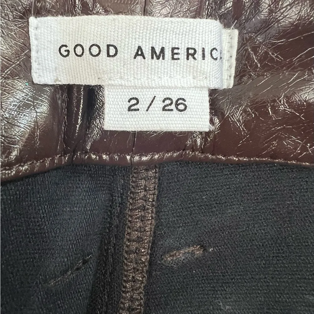 NWT - Good American Better Than Leather Faux Leather Pants - Size 2/26 - Image 6