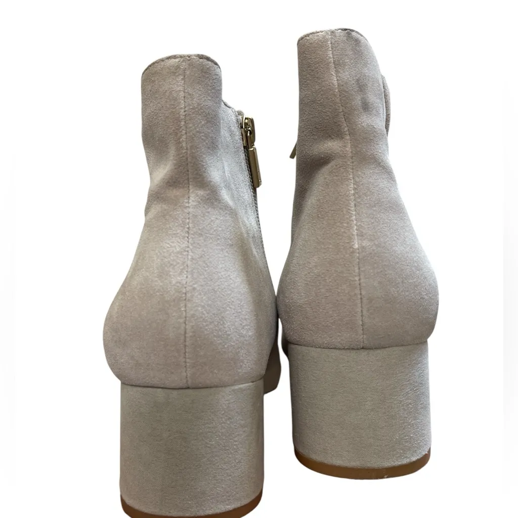 Kenneth Cole Reaction Road Stop Bone Suede Ankle Booties Gray Size 10 - Image 5