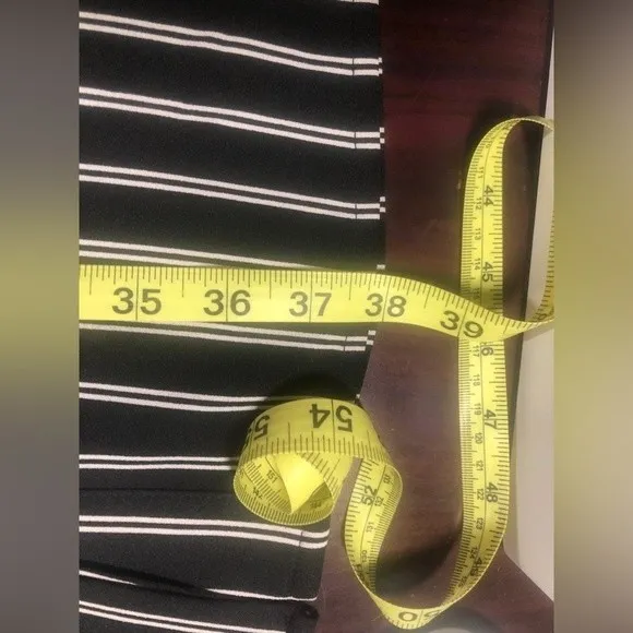 Suzy Shier Striped Shirtdress Sz L Black White - Image 10