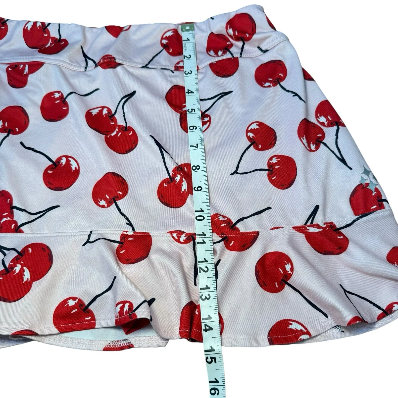 JoFit Pink Red CHERRIES Print GOLF TENNIS PICKLEBALL‎ Activewear Skort Large - Image 8