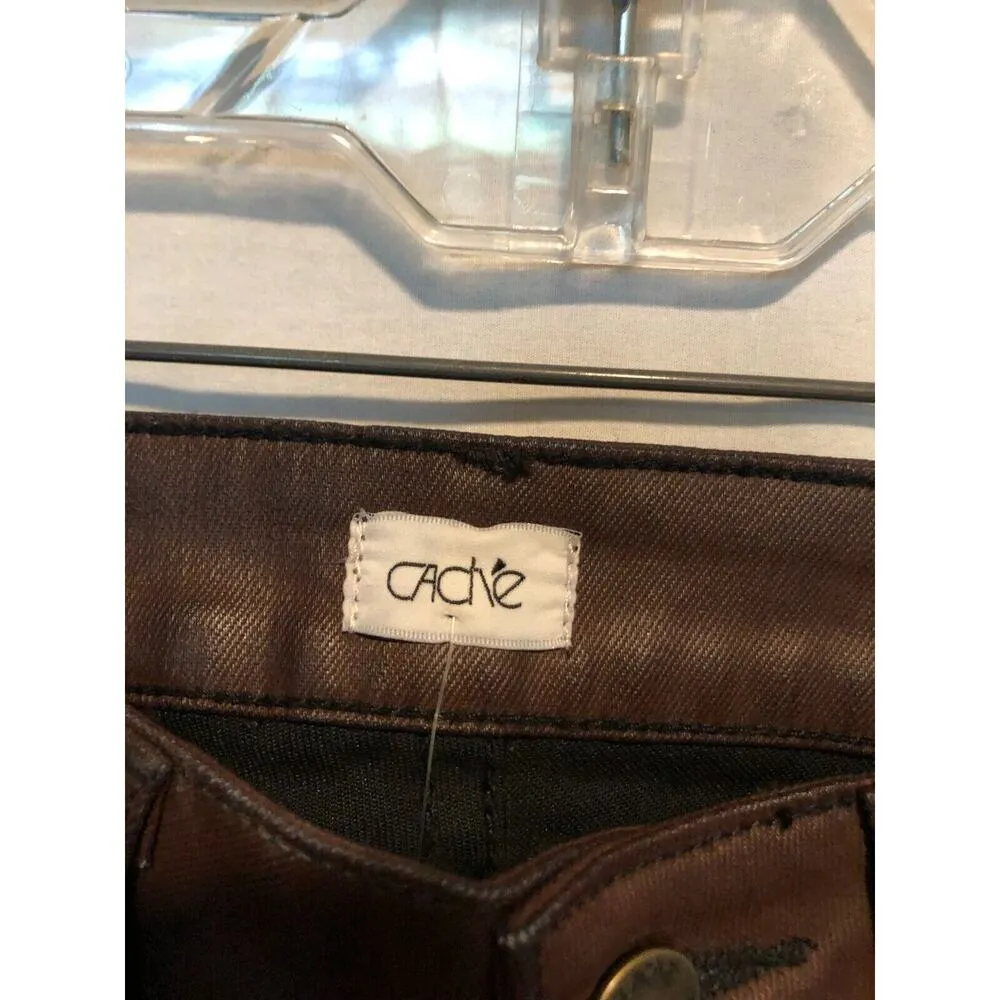 Cache Wine Burgundy Coated Jean Pant Skinny Slim 5 Pocket Stretch 0/2/4 NWT $158 - Image 6