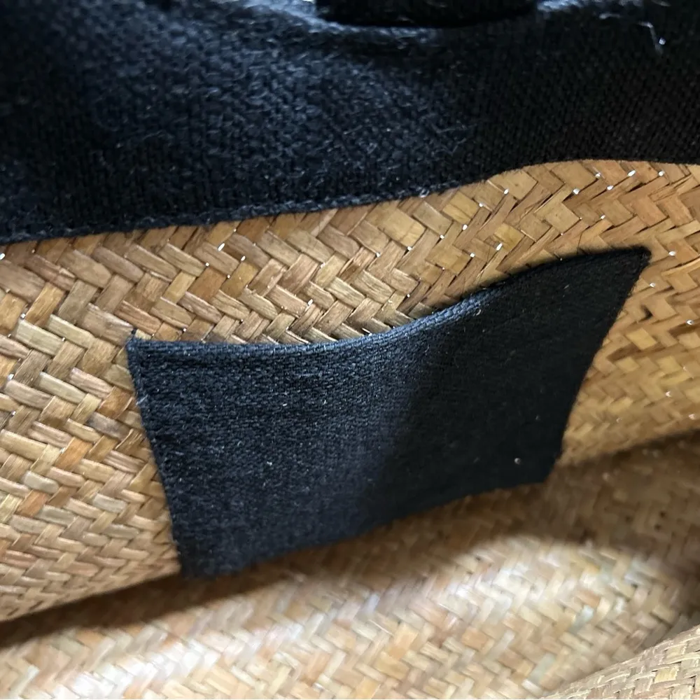 NEW TICO Large Artisanal Jute Weave Wicker Straw Beach bag Tote 21x11” Tan - Image 5