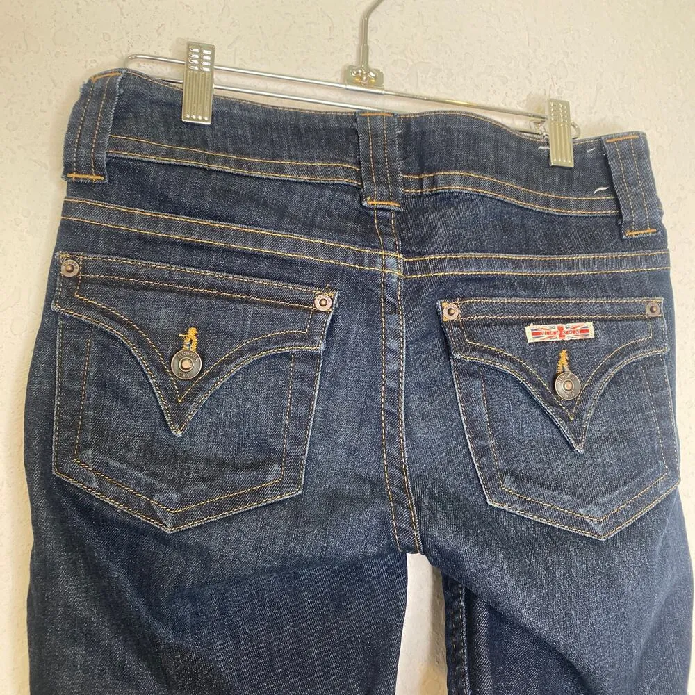 Hudson Signature Mid Rise Cuffed Shorts Dark Blue Women’s EUC Sz 26 Cotton - Image 4