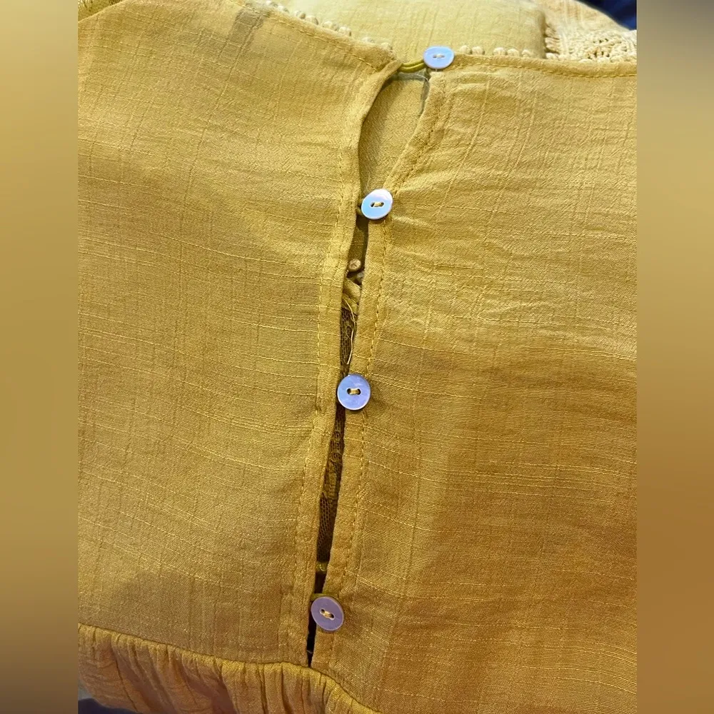 ZAC & RACHEL Sleeveless Crepe Dress Amber Yellow Size 3X - Image 5